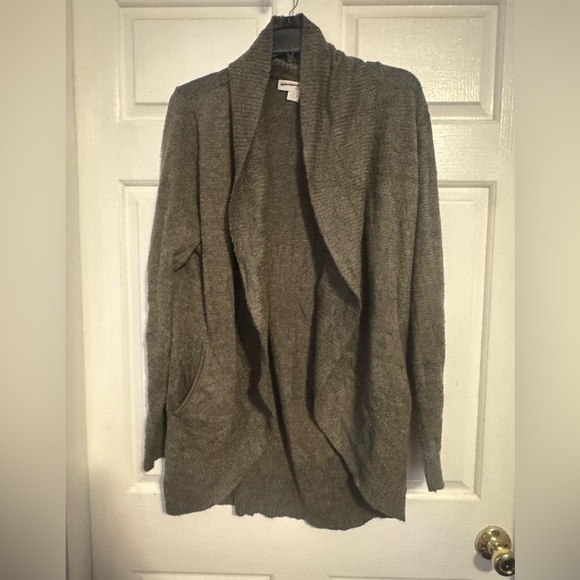 BAREFOOT DREAMS COZY CHIC LITE Soft Warm Mossy Olive Green Circle Cardigan Sz M - Picture 8 of 8